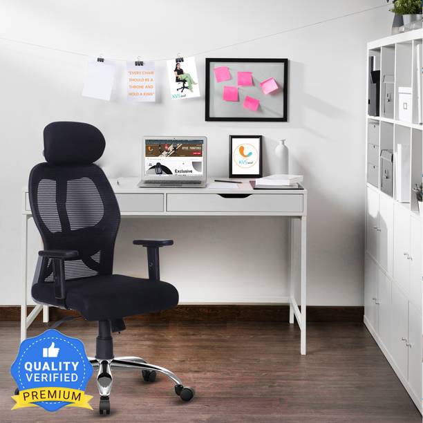 KVS INDIA Matrix High Back Lumber Support Executive Nylon Office Adjustable Arm Chair