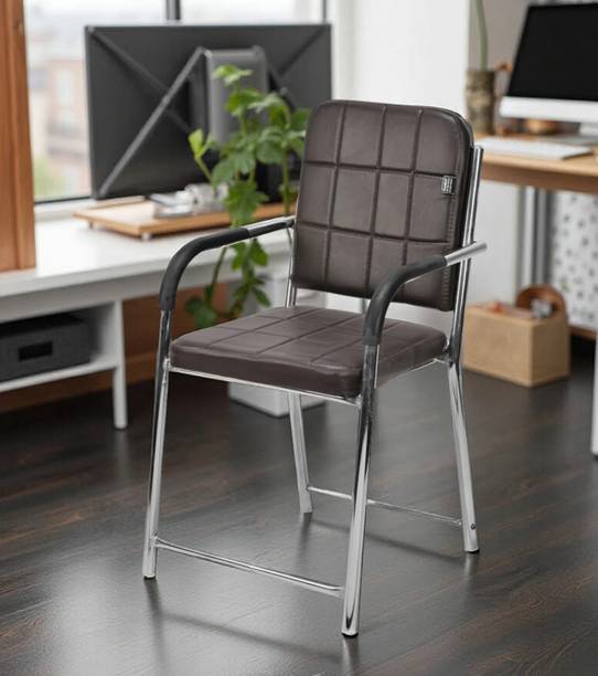 SOMRAJ Office Visitor Study Computer Labs Hostel School Library Chair with arm Leatherette, Leather Office Visitor Chair