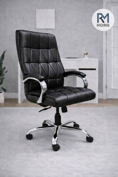RM HOME Kevin Leather Office Adjustable Arm Chair