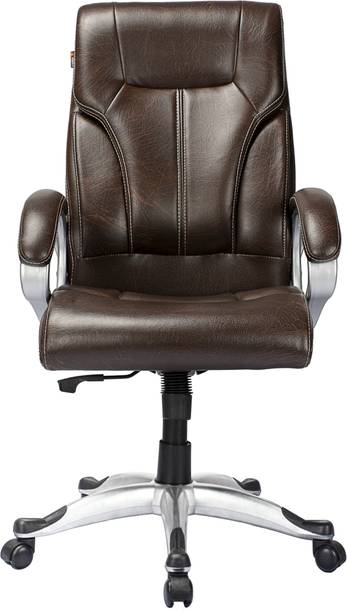 Adiko High Back Executive Revolving Office Chair in Brown Leatherette Office Executive Chair