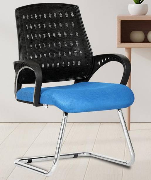 Da URBAN Boom 03 Blue Mesh Mid Back | Ergonomic | Heavy Duty Frame | Study Chair | Mesh Office Visitor Chair