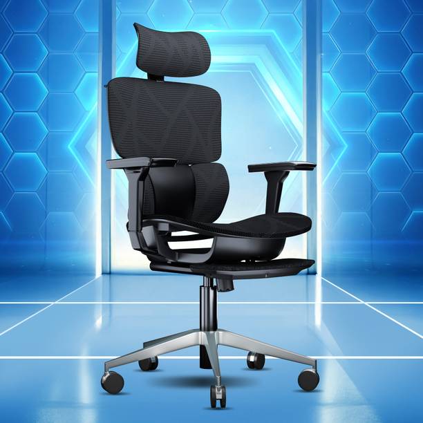 The Sleep Company Ultron SmartGRID Premium Ergonomic High-Back & Revolving Chair for Office & Home Nylon Office Executive Chair