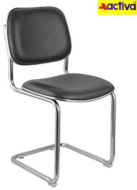 ACTIVA Swift Chrome Polished Metal Comfortable Leatherette Office Visitor Chair
