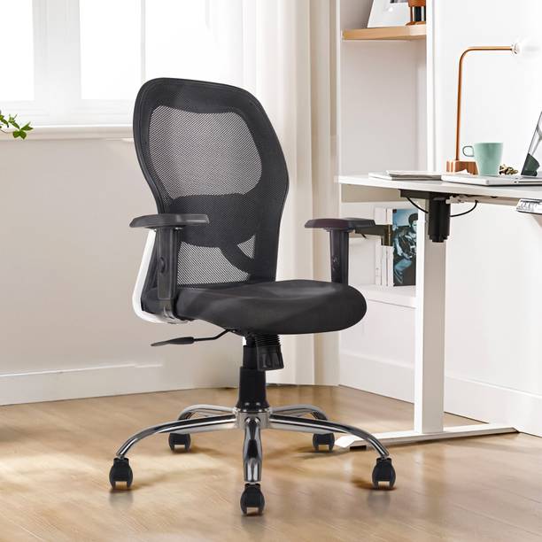 koorsi and co Mid Back Mesh Office Chair, Adjustable Armrest & Height with 6 Months Warranty Mesh Office Adjustable Arm Chair