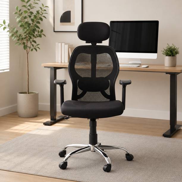 AARAMYA HIGH BACK CHAIR Leatherette Office Adjustable Arm Chair