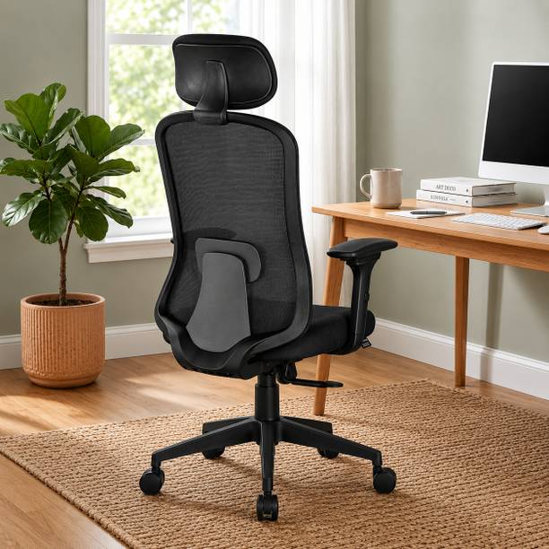 ASTRIDE Mavic High Back Ergonomic Office Chair|2D Soft Armrest|BIS Certified Mesh Office Adjustable Arm Chair