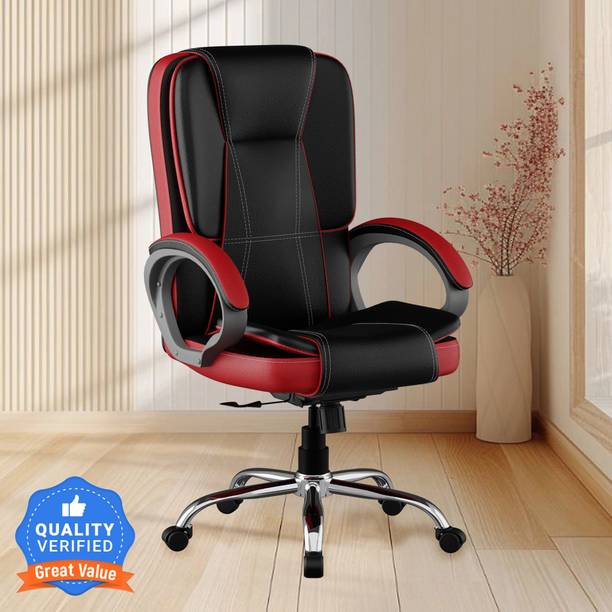 CRATVZ Sitara, Office Chair, Executive Chair, Heavy Metal Base with 3 Years Warranty Leatherette Office Executive Chair