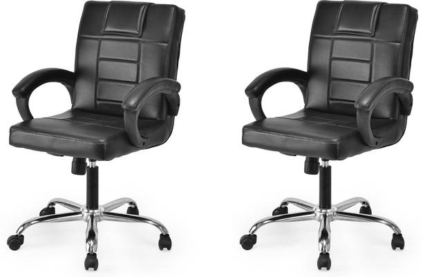 RATISON Ergonomic Office Home study reception school library with arms Revolving Chair Leatherette Office Executive Chair