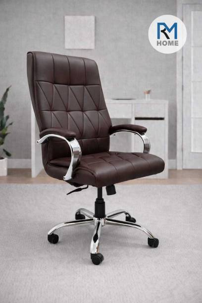RM HOME Kevin Leather Office Adjustable Arm Chair