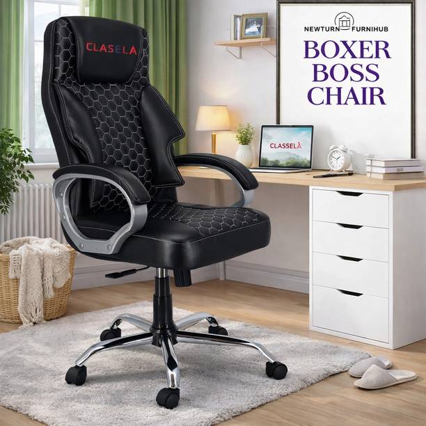 CLASSELA premium leatherette ergonomic Boss revolving office chair with 2 years Warranty Leatherette Office Executive Chair