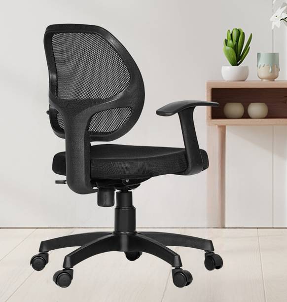 Da URBAN Airex Black Mesh Mid Back Revolving | Ergonomic | Home & Office| Mesh Office Executive Chair