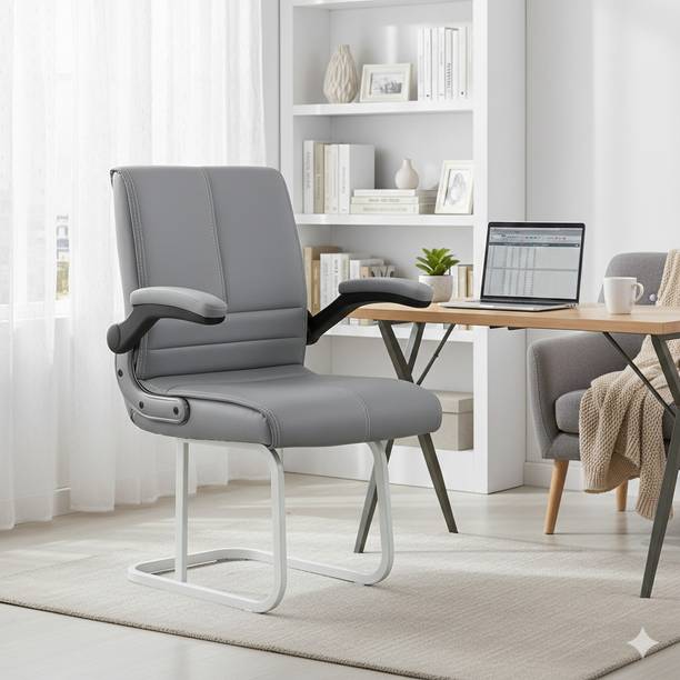 CLASSELA Maxson Flip-up Handles office visitor / waiting / client chair & 1 Yrs wrty Synthetic Office Visitor Chair