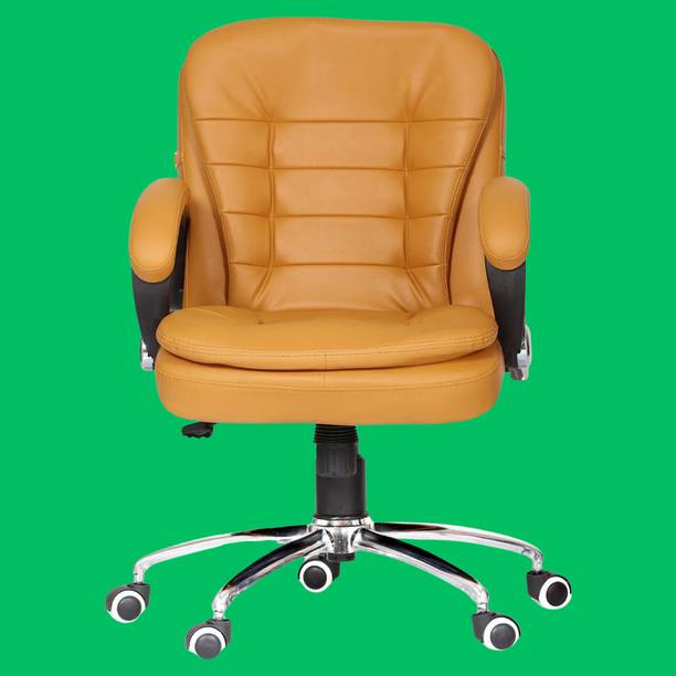 SHLINDIA High Back Office Chair Leatherette Swivel Computer Desk Chair Leather Office Adjustable Arm Chair