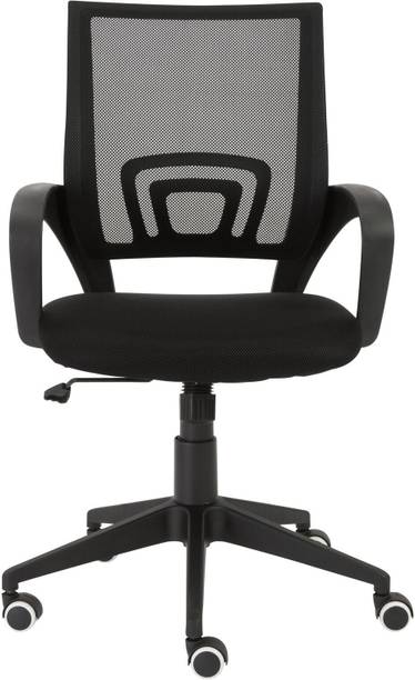 AAREE Low Back Royal Ergonomic Desk Mesh Chair in Black Colour Fabric Office Executive Chair