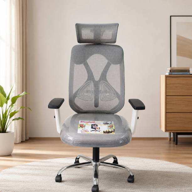 KHUSSH Cotton, Cotton Blend Office Adjustable Arm Chair