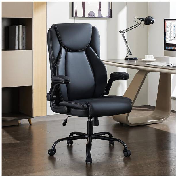 sunview Ergonomic Home Computer Desk Leather Chair Swivel Chair for Working & Study Leatherette Office Conference Chair