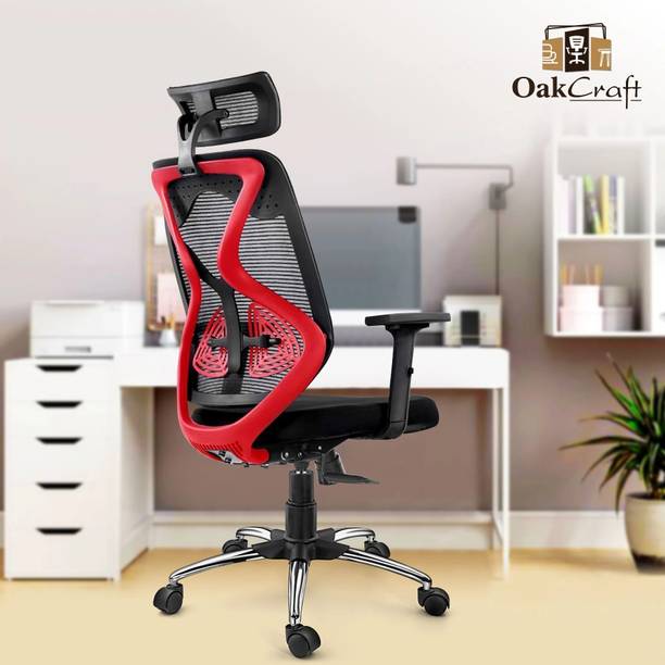 Oakcraft Hurricane High Back Ergonomic Chair with Multi Synchro Mechanism Mesh Office Adjustable Arm Chair