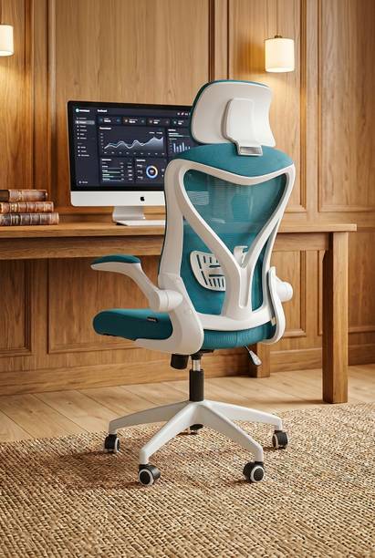 Drogo Work from Home Computer Chair with Head & Lumbar Support Mesh Office Executive Chair