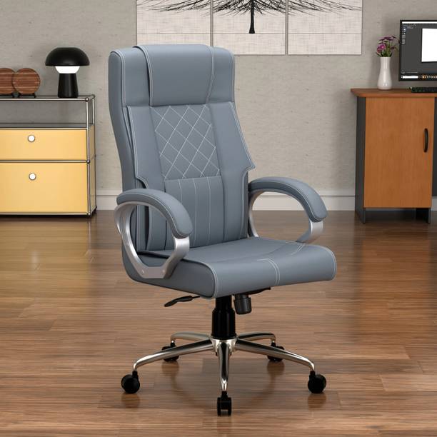 Da URBAN Quantum Grey Revolving High Back | Ergonomic | Home & Office | Leatherette Office Executive Chair