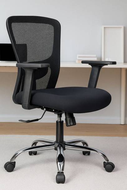 CloudSit Ergonest Ergonomic Medium Back Office Chair Intelli-Adapt Recline, 2D Armrest, Mesh Office Adjustable Arm Chair