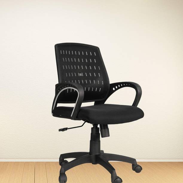 PPF Adjustable Height, Tilting Push Back Cushion Seat with Locking Seat Revolving Nylon Office Arm Chair