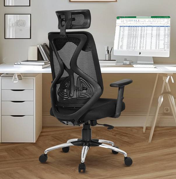 Da URBAN Merlion Black High Back Ergonomic Mesh Office Mesh Office Executive Chair