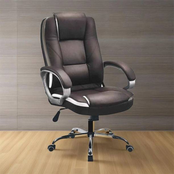 Adiko High Back Executive Office chair |Thick Cushion | Sturdy Heavy Duty Metal Base| Leatherette Office Executive Chair