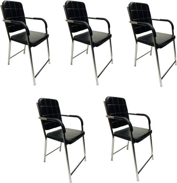 GOYALSON Chair Executive Office Visitor Chair Study Chair for Students with arm Rest Leatherette Office Visitor Chair