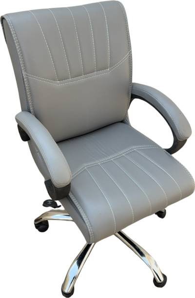 UROBIN UROBIN HEAVY DUTY MIDDLE BACK ERGONOMIC REVOLVING CHAIR Leatherette Office Adjustable Arm Chair