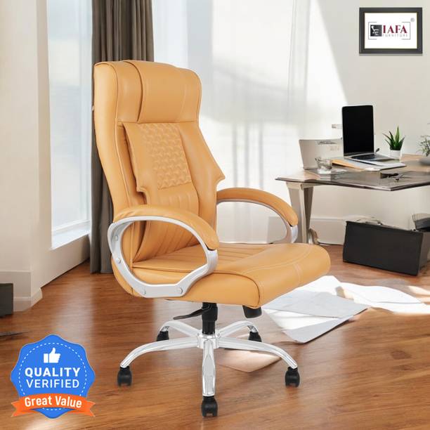 IAFA IMPERIUM High Back Ergonomic Boss Chair With Revolving Wheel | 2 Year Warranty | Leatherette Office Executive Chair