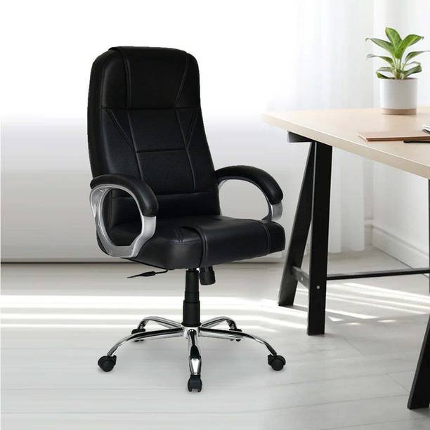 Nilkamal Mega High Back Ergonomic | Adjustable Height | Swivel | Executive Leatherette Office Arm Chair