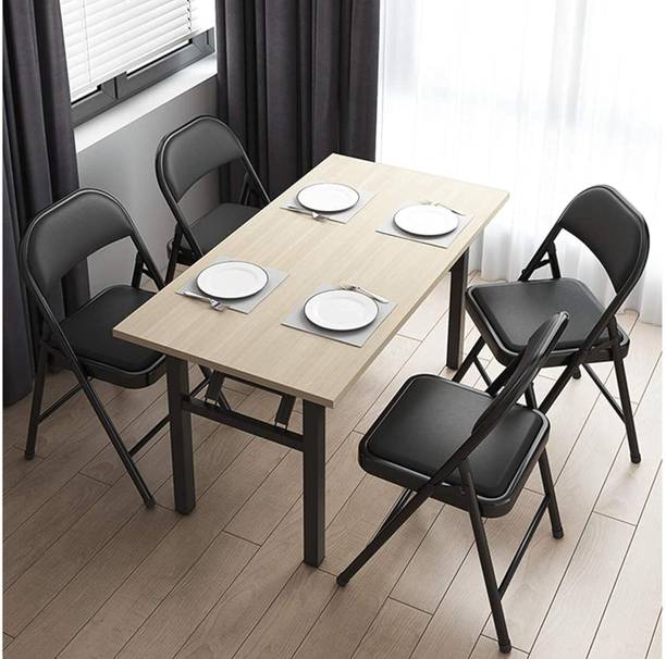 DPI Metal Folding Chair Upholstered Leatherette for Space-Saving Design for Home Cotton Study Folding Chair
