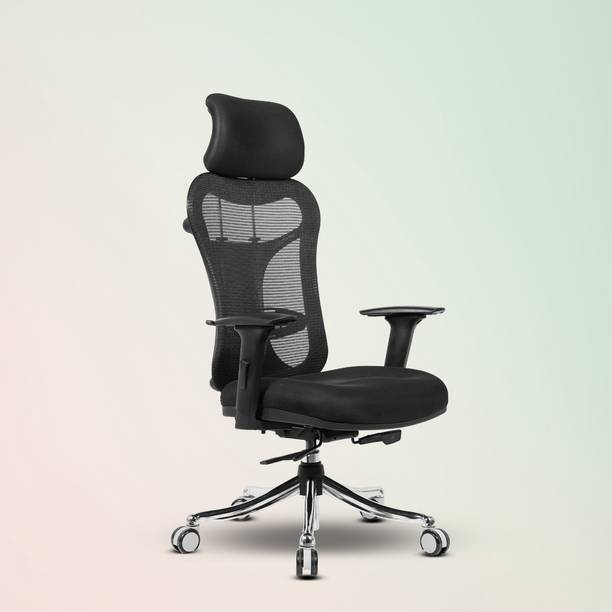 Make My Chairs Optimus Elite High Back Mesh Ergonomic Office Chair|3D Armrest|Seat Slider Mesh Office Executive Chair