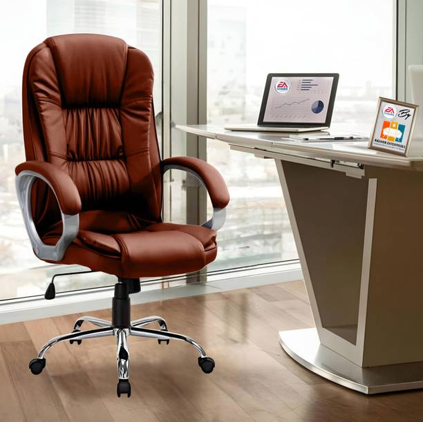 AASHRA ENTERPRISES K071 Pro High Back Ergonomic High Grade Revolving Office Boss Imported Leatherette Office Executive Chair