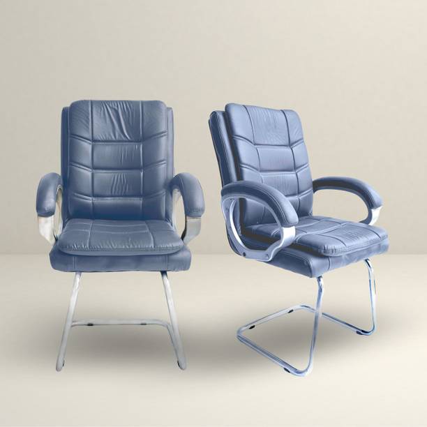ACTIVA Star Executive Visitor Chair For Study,Home,Reception|Cushioned Seat Back Leatherette Office Visitor Chair
