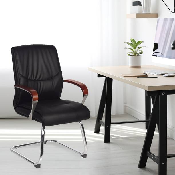 Nilkamal Boss Leather Back Leatherette Office Arm Chair