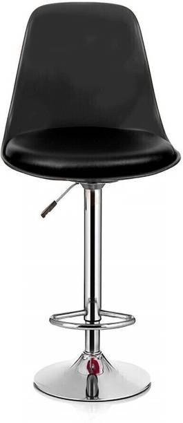 Sitwell Bar Stool With Footrest Chrome Base (BLACK) Fabric Office Executive Chair