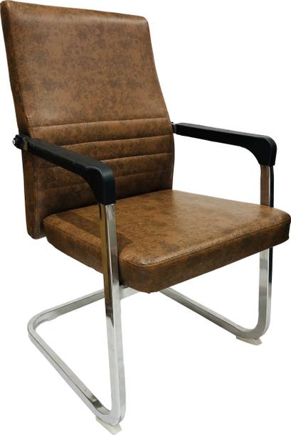 P P CHAIR Comfortable Study home office Visitor Chair with Leather Cushion seat Back Leatherette Office Arm Chair