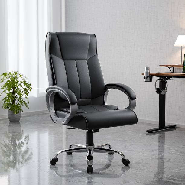 GREEN SOUL Kiev Orthopedic Office Chair | Ergonomic Design with Rocking Function Leatherette Office Adjustable Arm Chair