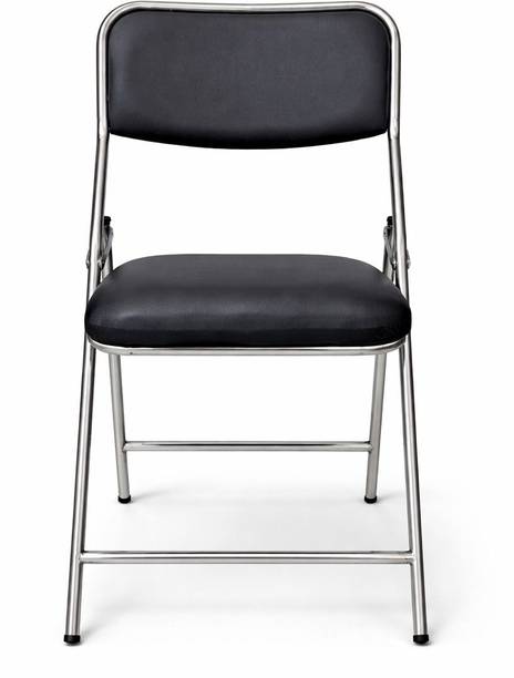 MODUCHAR Foldable/Portable Stainless Steel(SS) Chair With Cusion Rexin Fabric Study Folding Chair