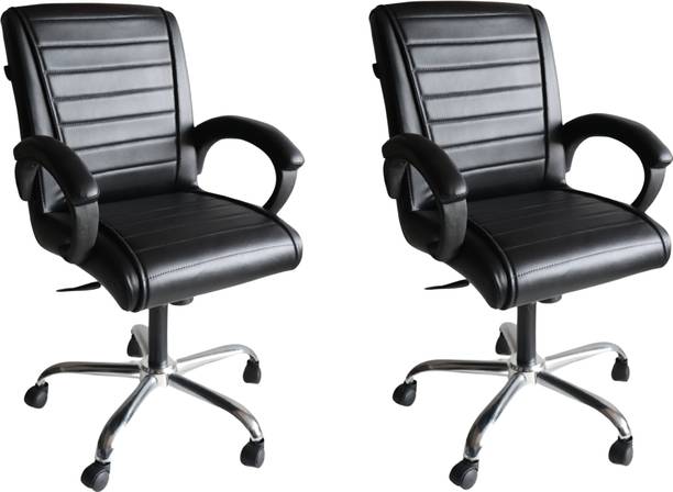 RATISON Ergonomic Home Office study reception school library Revolving Chair with arms Leatherette Office Arm Chair