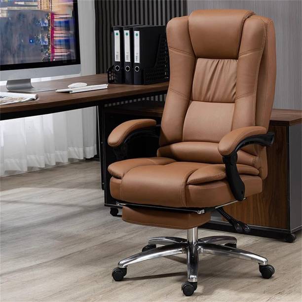 CHAIRTECH Office Chair with Foot Rest Executive Office Chair Ergonomic Office Chair Home Leatherette Office Executive Chair