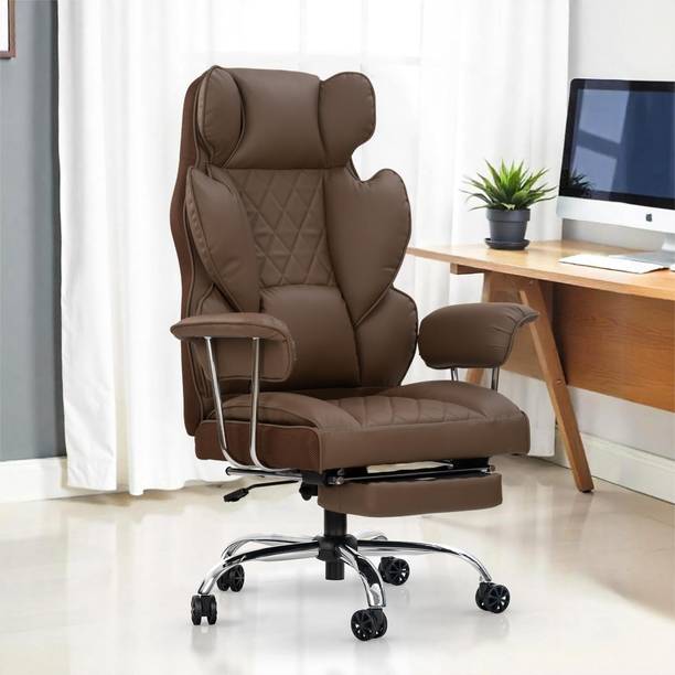 Drogo Ergonomic Computer Office Chair for Work from Home 400LBS CushionSeat Armrest PU Leather Office Executive Chair