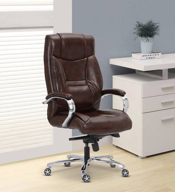ardasinterior Elegant Leatherette Executive Chair In Brown Colour By Ardas Interior Leatherette Office Adjustable Arm Chair