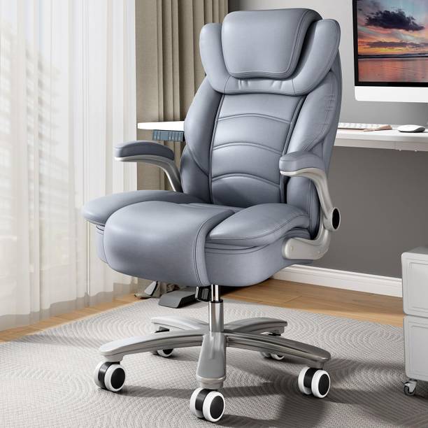 TECHSEAT ® 2 Years of Warranty | High Back | Ergonomic | Home & Office Leatherette Office Adjustable Arm Chair