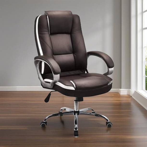 Guru Leatherette, Synthetic Fiber Office Adjustable Arm Chair
