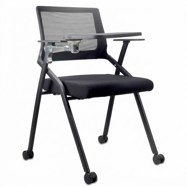 Sun office furniture Sun Training Chair Foldable Study Seat with Padded Cushion | Writing Pad| Fabric, Natural Fiber, Mesh, Nylon Study Folding Chair