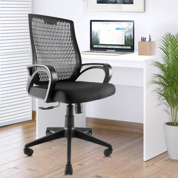 ASTRIDE Airsense Natural Mesh Back Office Revolving Chair, Height Adjustable, Tilt Lock Nylon Office Executive Chair