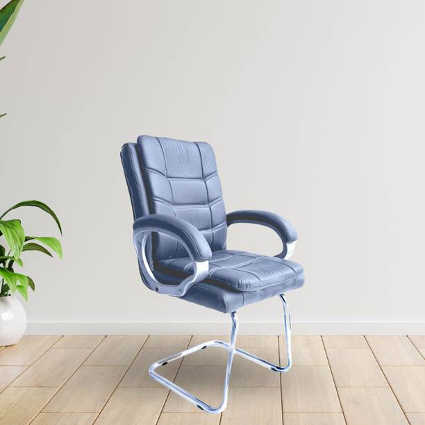 ACTIVA Star Executive Visitor Chair For Study,Home,Reception|Cushioned Seat Back Leatherette Office Visitor Chair
