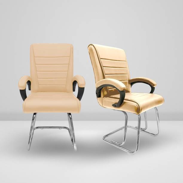 RW REST WELL Regal Comfortable Arm Chair| Ergonomic Relax Chair for Home,study,Reception Leatherette Office Visitor Chair